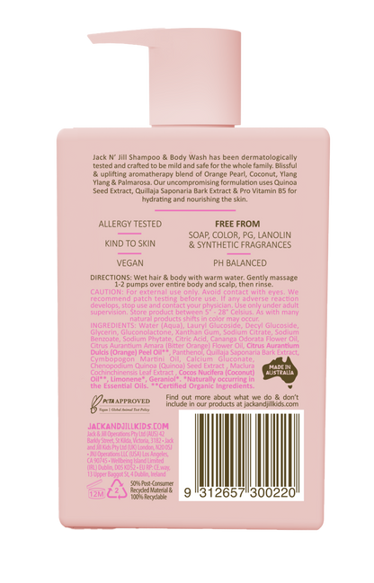 JACK 'N' JILL - SHAMPOO & BODY WASH - NATURAL 300ML