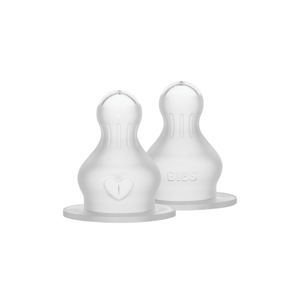 BIBS REPLACEMENT NIPPLE 2 PACK- SILICONE