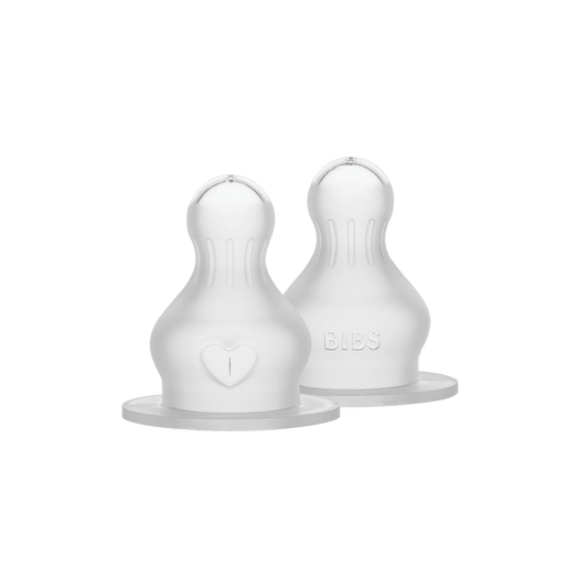 BIBS REPLACEMENT NIPPLE 2 PACK- SILICONE