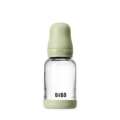 BIBS GLASS BOTTLE SET 120ML- SAGE