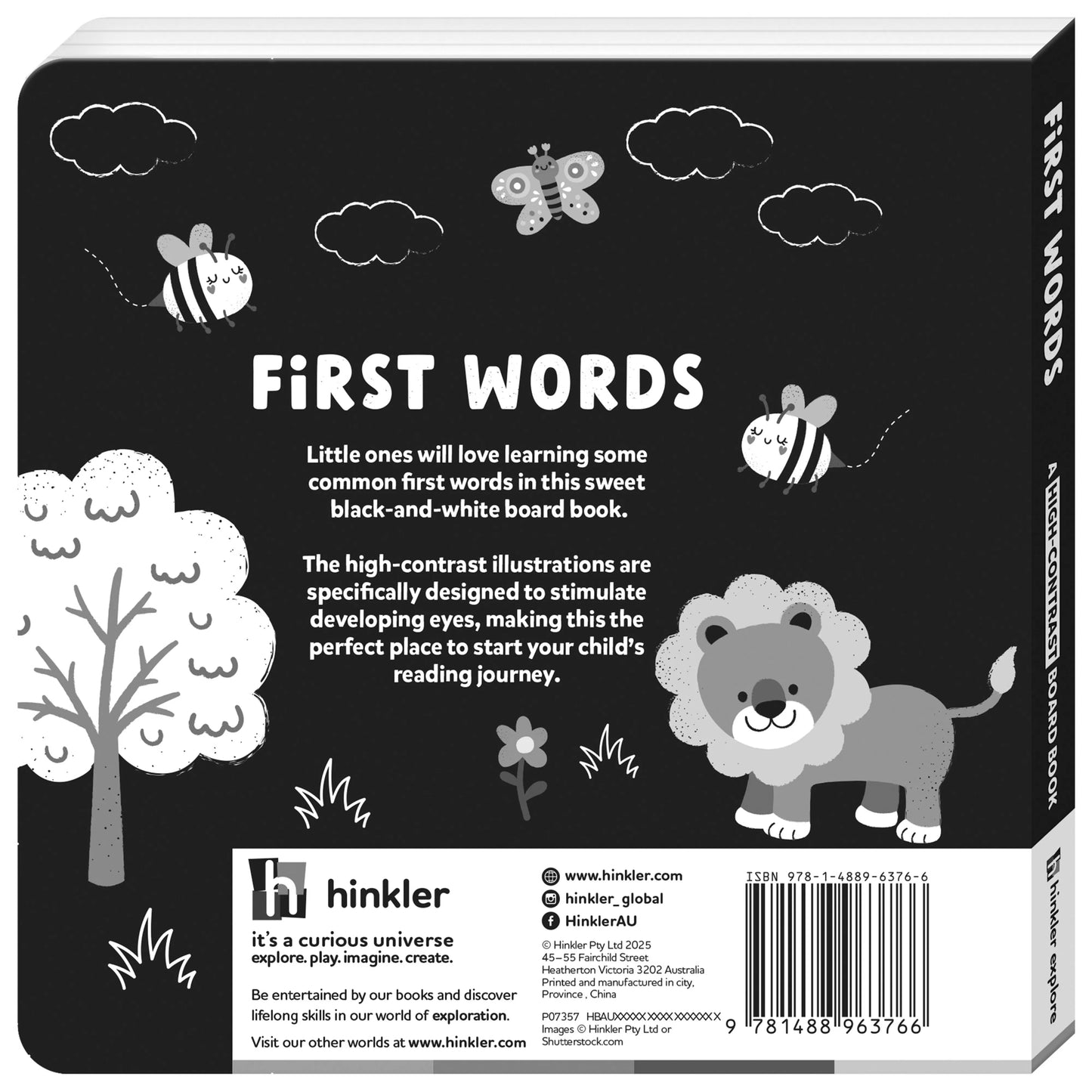 First Words a High-Contrast Board Book