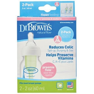 DR BROWNS NARROW OPTIONS + 60ml 2pk - PREEMIE TEAT