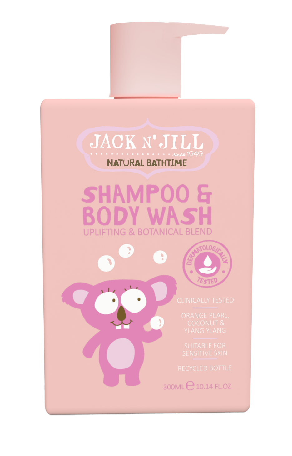 JACK 'N' JILL - SHAMPOO & BODY WASH - NATURAL 300ML