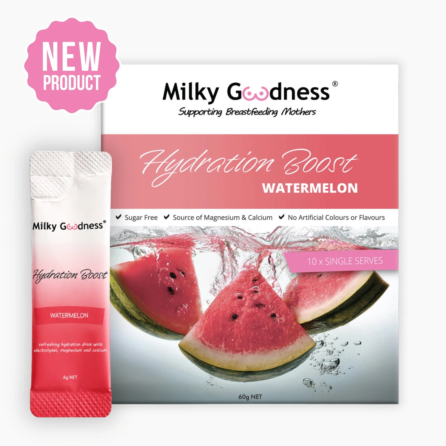 Milky Goodness Watermelon Hydration Boost | 10 Single Serves