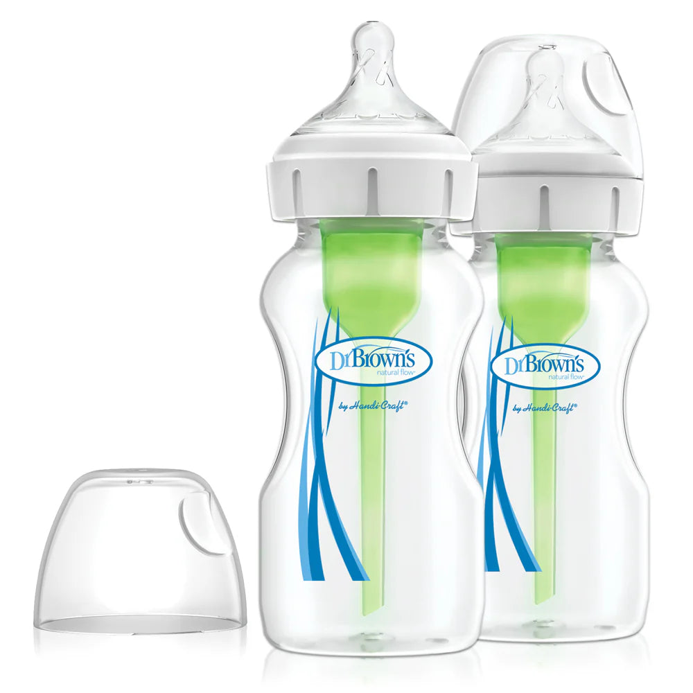 Dr Brown's Options+ Anti Colic Wide Neck Bottle with Level 1 Teat, 270ml