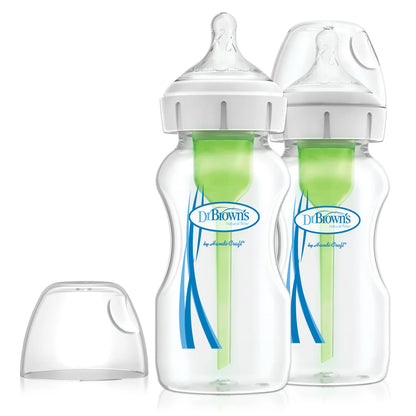 Dr Brown's Options+ Anti Colic Wide Neck Bottle with Level 1 Teat, 270ml