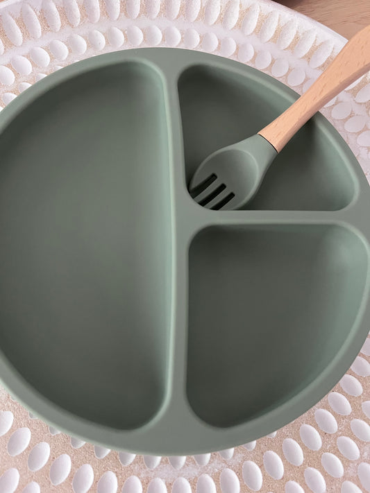 FEEDING - PLATE - OLIVE